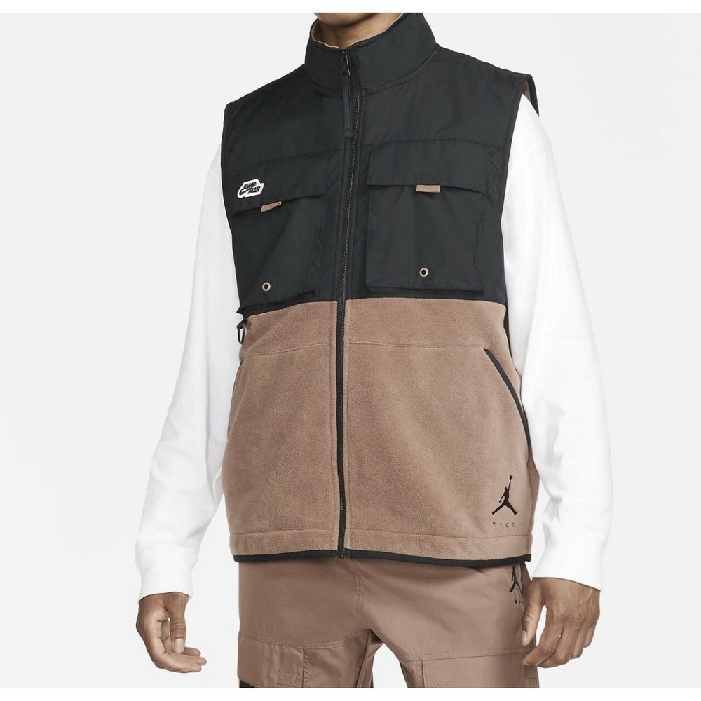 NIKE Size‎ S Air Jordan Men's JUMPMAN Fleece Flight Vest DC9661 256